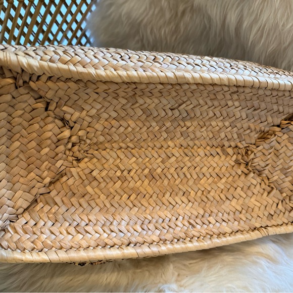 1960s Mid Century Seashell Embellished Woven Tote / Beach Bag Rare Find! - Picture 6 of 16